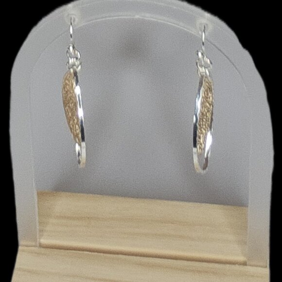 Hand-hammered Delicate Gold-Silver Filagree Open, Spinner Teardrop Earrings - Picture 8 of 15
